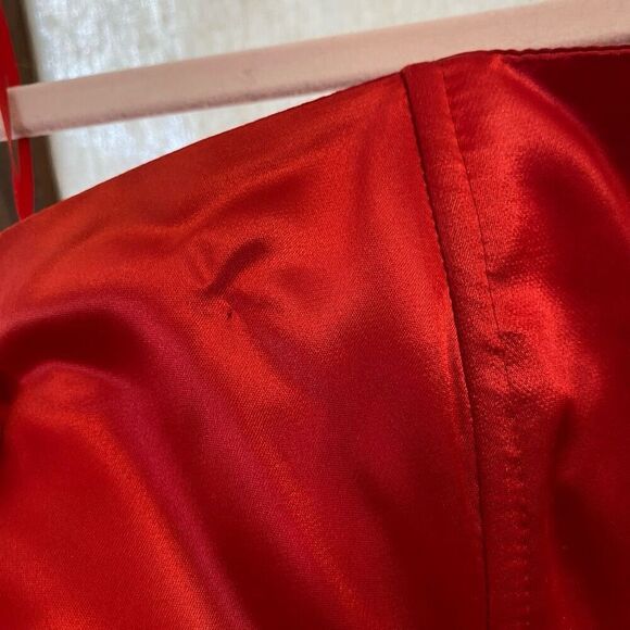 Y2K Jessica McClintock for Gunne Saxe Dragon Year Red Strapless Bustier - Picture 7 of 11